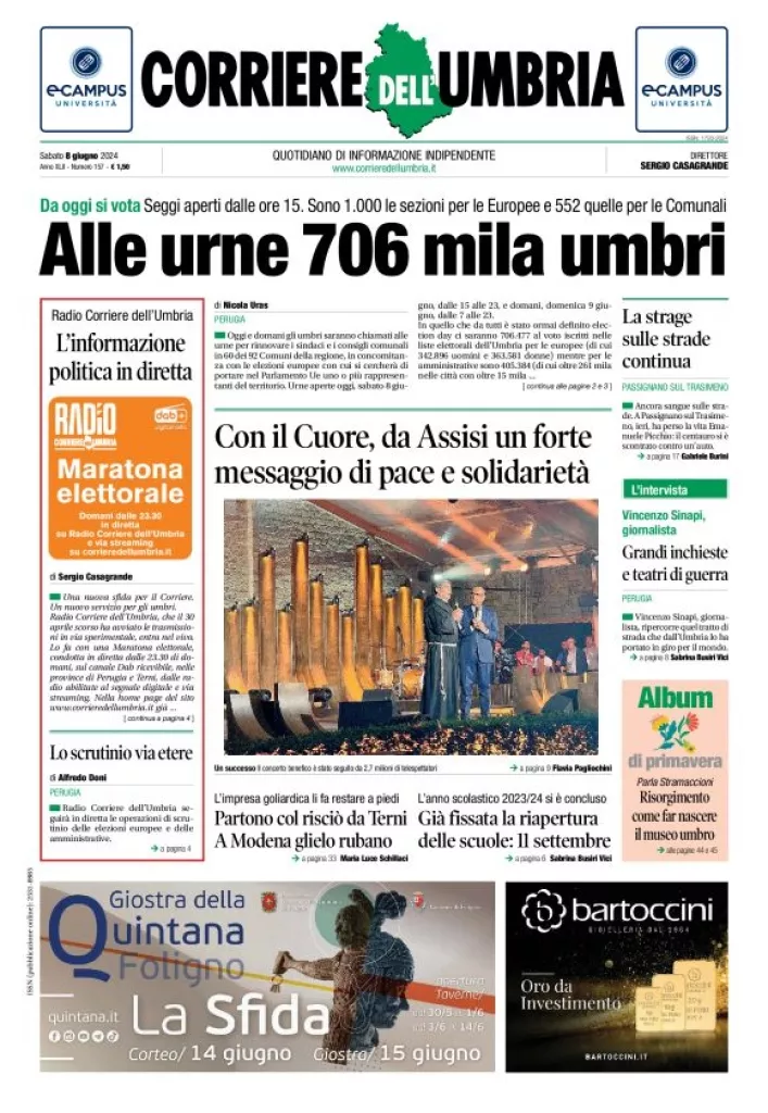 Prima-pagina-corriere umbria-del-2024-06-08